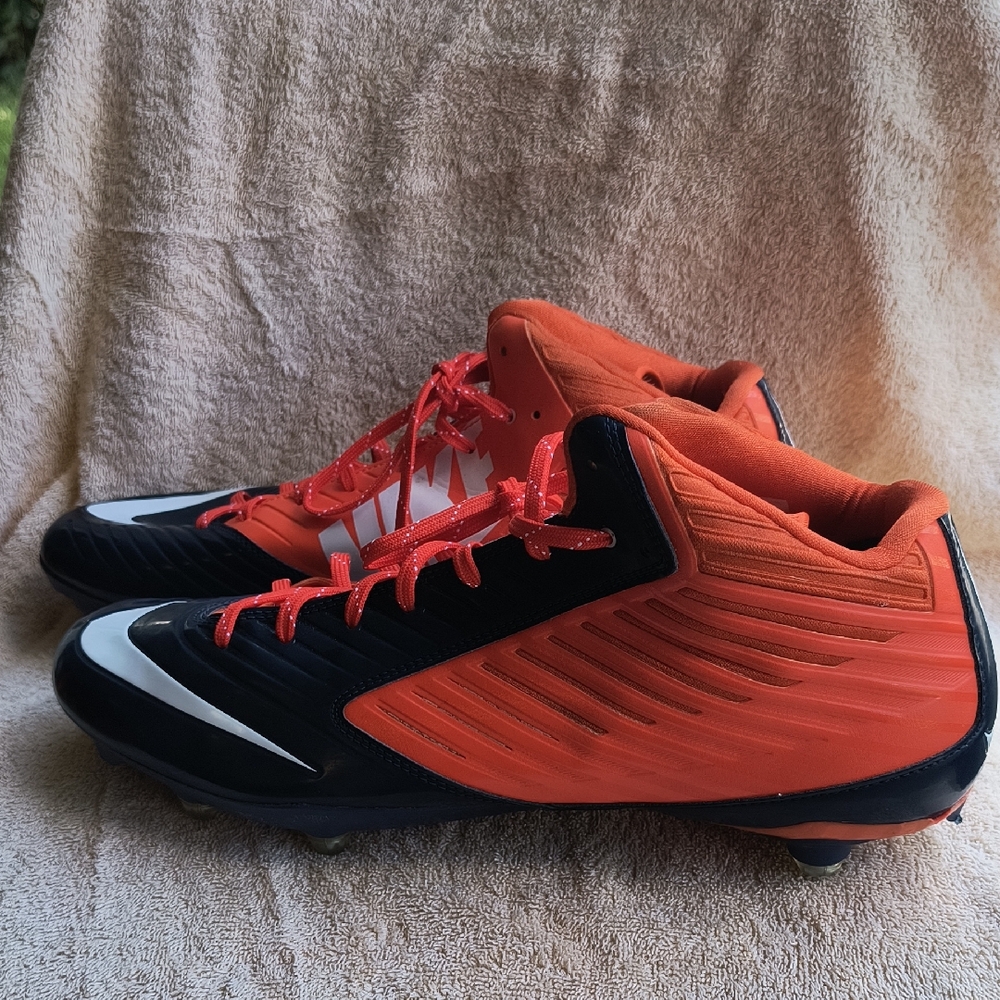 Mens size 15 Nike Orange and Blue Soccer Cleats